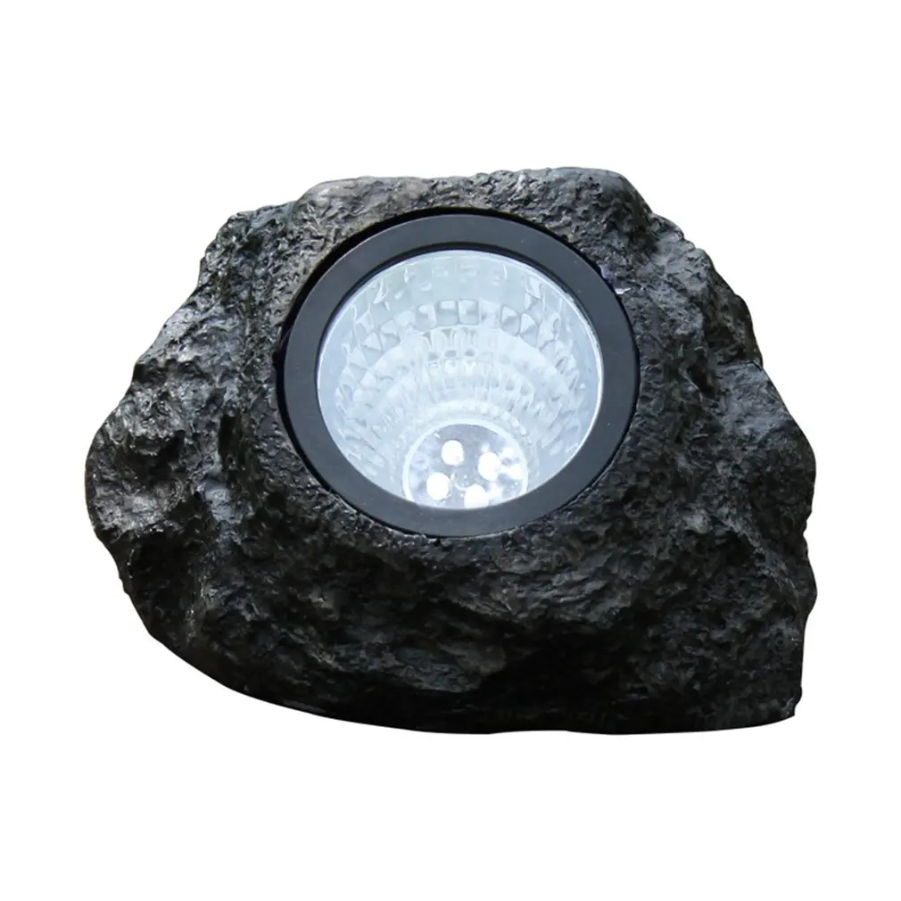 

New 5W Solar Powered Light Simulation Stone Lamp Spotlight Decoration Cold White IP65 Waterproof for Outdoor Garden Lawn Garden