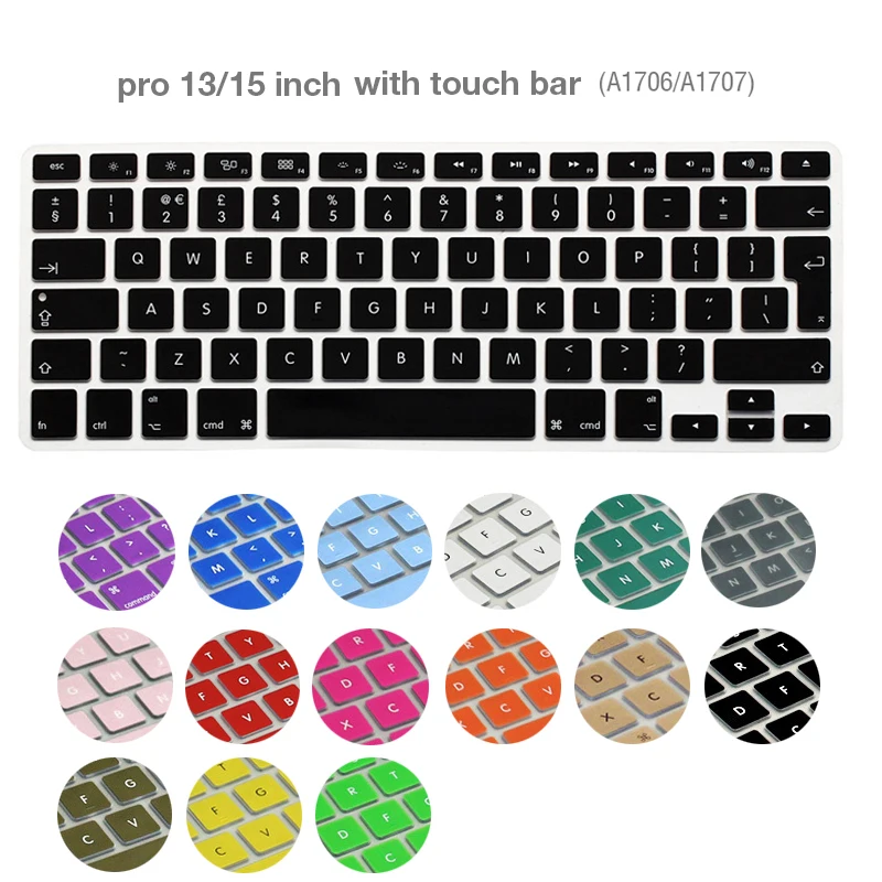 Пылезащитная крышка клавиатуры ЕС для MacBook Pro 13 15 дюймов с сенсорной панелью