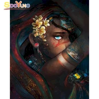 sdoyuno painting by numbers diy women figure canvas wedding decoration art picture home decor gift coloring by number wall art