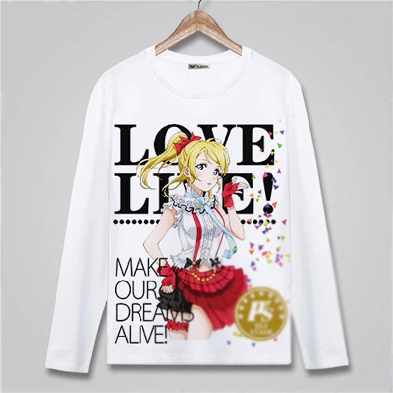 1 шт. аниме Kotori Minami LoveLive! Школьный проект idol футболка унисекс с длинными рукавами