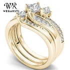 WEGARSTI Трендовое серебряное кольцо с драгоценными камнями, кольцо с аметистом, серебро 925 пробы, ювелирное изделие, аквамарин, кольцо для женщин, обручальные Cocktaill кольца