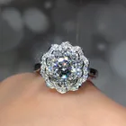 Женское кольцо из серебра 925 пробы, с двойной сливой