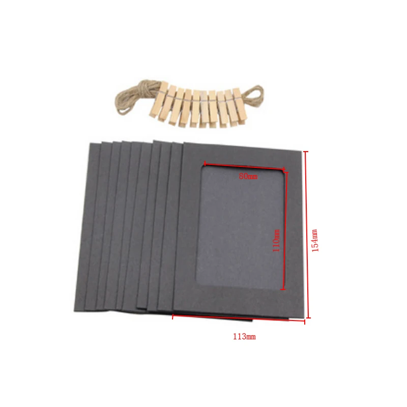 Новинка 10 шт. DIY фоторамка с деревянным зажимом бумажный держатель для картин