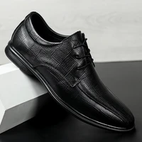 2021 new fashion men shoes genuine leather casual classic brown black flat shoe man nice office formal waterproof shoes for male