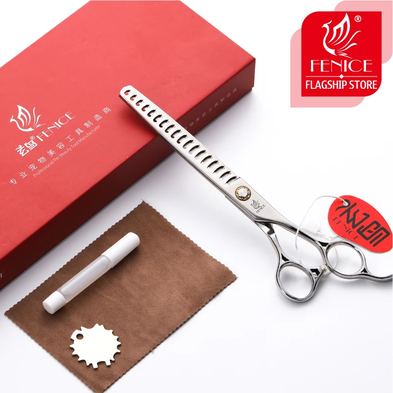 Профессиональные ножницы Fenice для груминга питомцев филировочные 6 5/7 0 дюйма