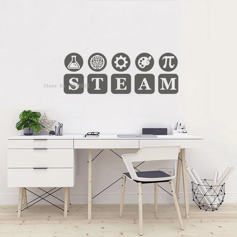 Паровая Наклейка на стену научная техника искусство математика знак виниловая