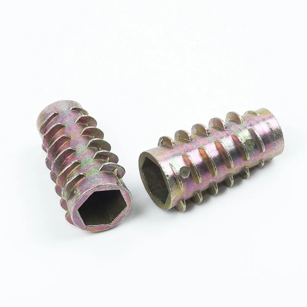 10PCS M4 M5 M6 M8 M10 Hex Drive Screw Threaded Insert Nuts For Wood Furniture Zinc Alloy E-Type | Инструменты
