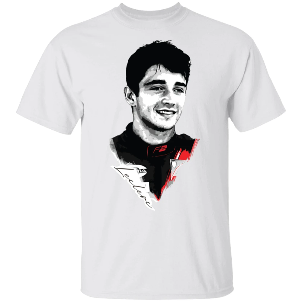 (Новинка) Charles Leclerc крутой дизайн современного ретро 2019 Футболка белая Мужская и