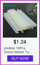 JimBon, 10 шт., 7 мм x 100 мм до 300 мм, прозрачные клеевые палочки для электрического клеевого пистолета, автомобильный аудио клей общего назначения для ремонта
