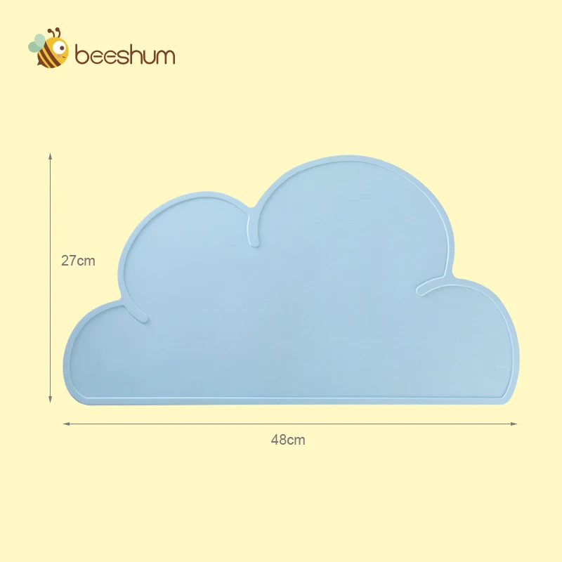 Детский водонепроницаемый силиконовый коврик beesum в форме облака детская