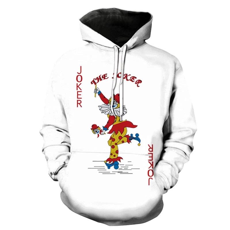 

Fashion playing card 3d Hoodies Men's Clothing Funny Women Long Sleeved Tops Poke Print Sweatshirt Men Hoodie Hip Hop Coat Hoody