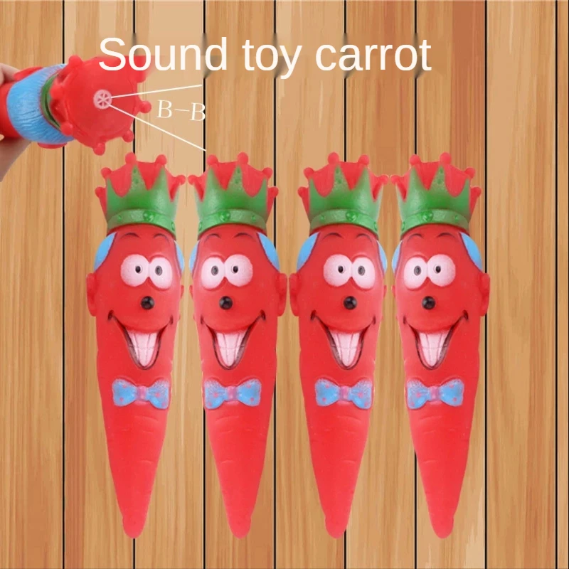 

Bone Cat Dog Molar Tooth Cleaning Pet Favorite Cool Sound Carrot Vinyl Fashion Squeak Toys Rubber Cn(Origin)