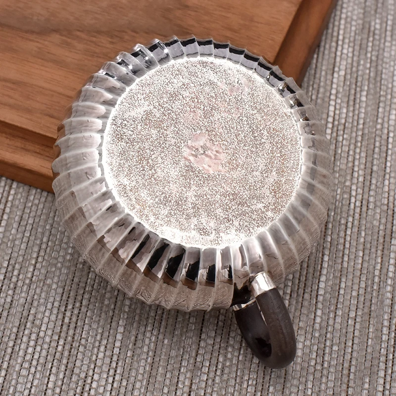 

Ag999 Sterling Silver Teapot Pumpkin Kitchen Utensils Built-in Filter Handmade Coffee Tea Pot