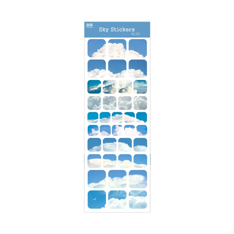 

Mohamm 6PCS/1 Box Sticker Decoration Scrapbooking Stationery School Supplies