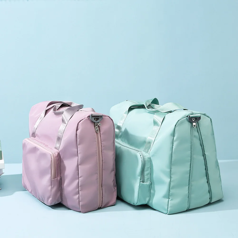 

Fashion Unisex Foldable Fitness Travel Luggage Bags Oxford Cloth Waterproof Tote Handbags Large Capacity Shoulder Crossbody Bag