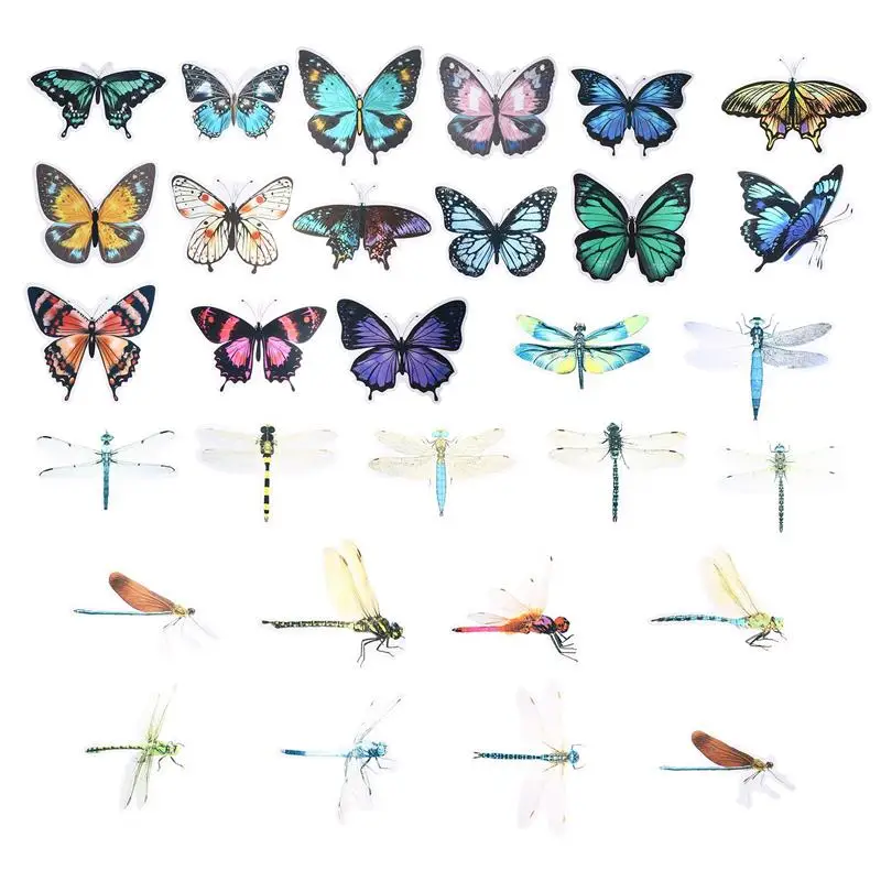 

2 Sets/60pcs Scrapbook Decorative Stickers Self-Adhesive Stickers DIY Decals