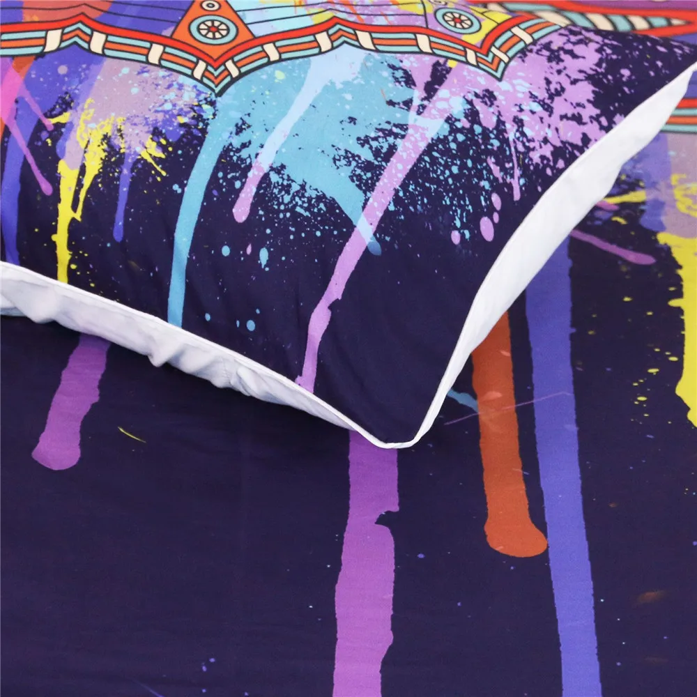 Красочный мраморный Комплект постельного белья пастельный розовый синий