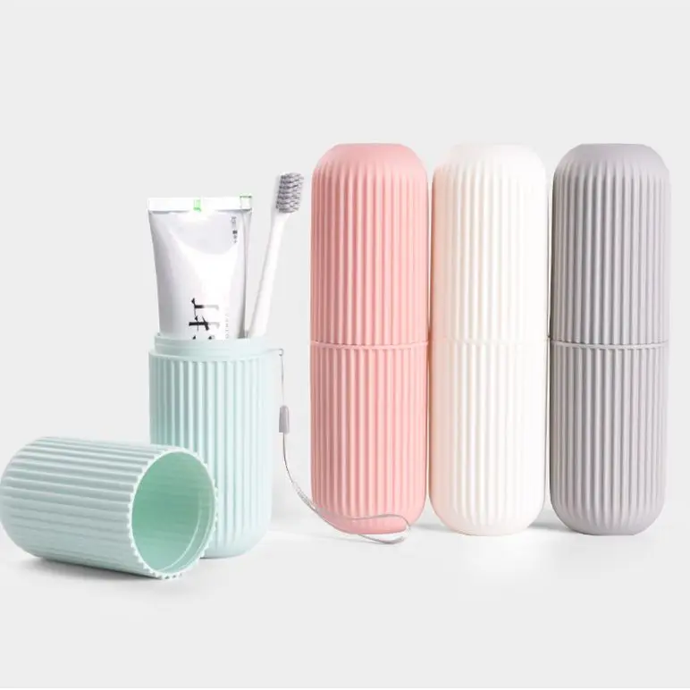 

Blue Gray Pink Toothbrush Storage Box Car Travel Household Bathroom Accessories Portable Toothbrush Holder Travel Storage Rack