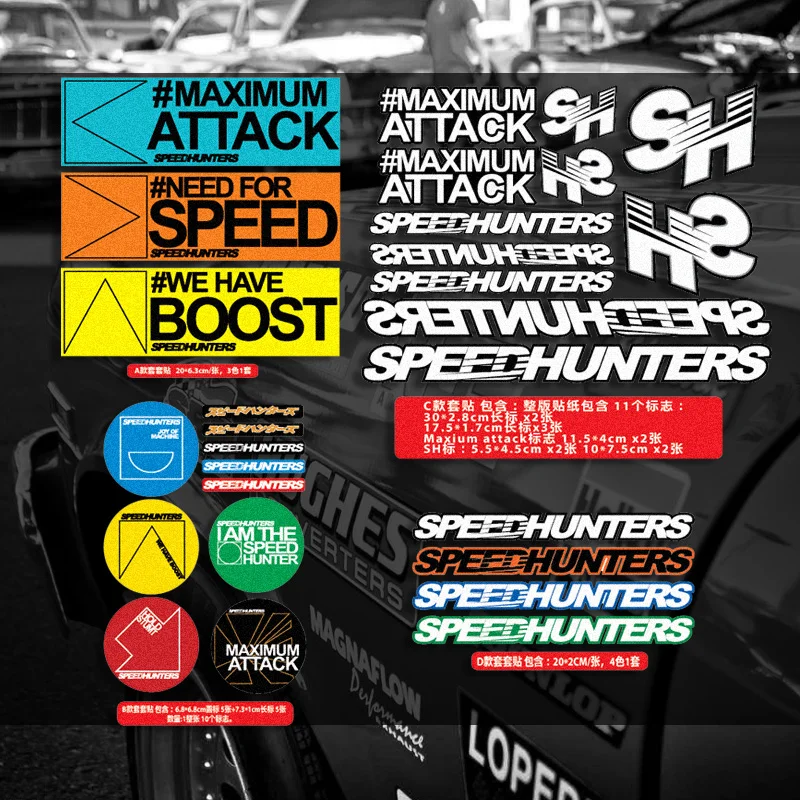

Car Styling Vinyl Sticker Auto Rear Front Windshield Glass Window Tail Decals for SH Japanese Speedhunters Need Speed
