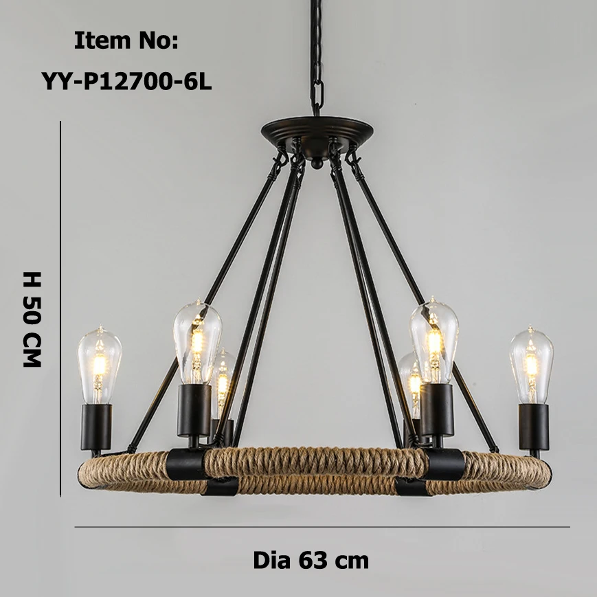 Пасторальная деревенская люстра в стиле кантри E27 светодиодный Американская