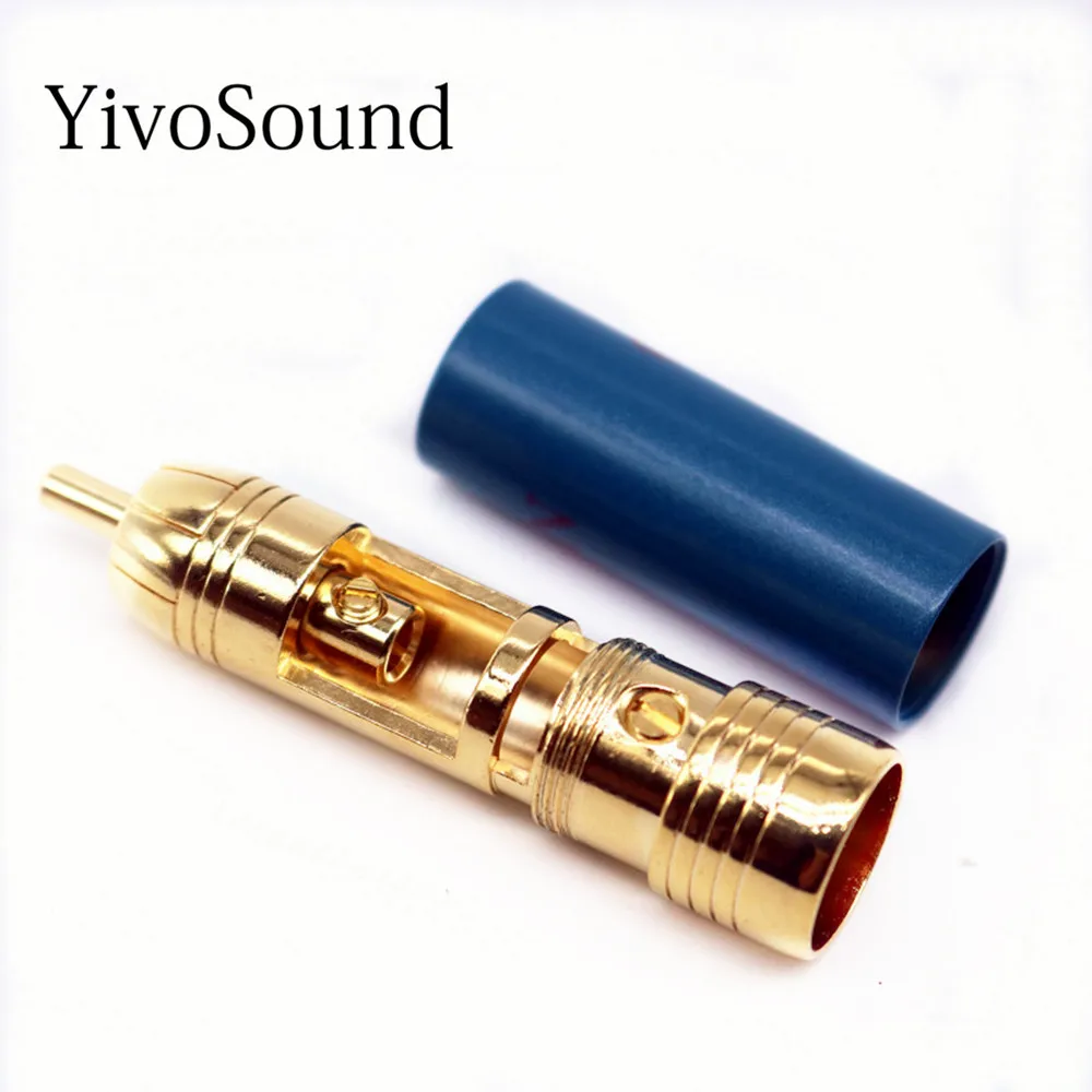 Yivosound Hi end ортофон качественный позолоченный HIFI RCA разъем разъемы HIFi аудио