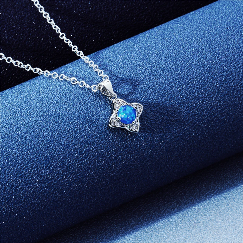 Новинка Опаловая кулон темперамент женские модели дикого клевера лепесток