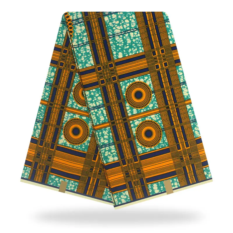 

Real African Wax Print 100% Cotton Fabric Wax Prints African Soft Real Wax for Party Dress 6yards Y200514-10