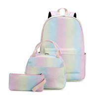 3pcsset women school backpacks nylon waterproof schoolbag for teenage girls student book bag lady travel casual bagpack moclila