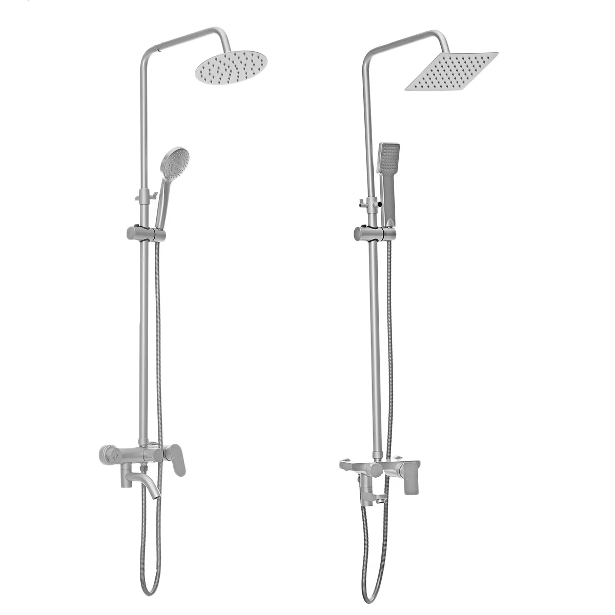 

3-Way Wall Mounted Rainfall Shower Head Set Faucet System Handheld Sprayer Hose