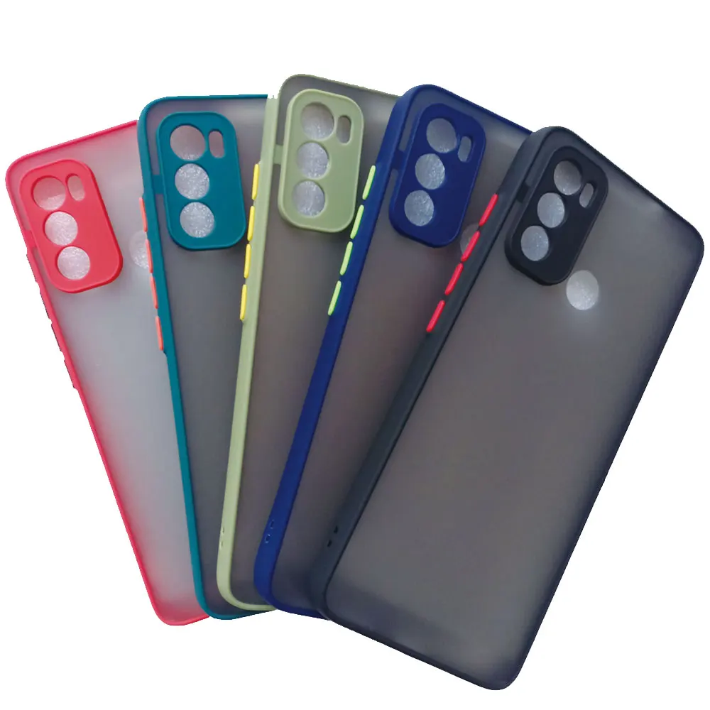 

For Motorola Moto G60 Case Cover Shockproof Bumper Color TPU Frame Transparent Motorola Moto G40 Fusion Case Matte Hard PC funda