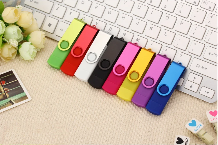 Оригинальный OTG USB флеш накопитель 32 Гб 16 Флешка для смартфона/планшета/ПК поворотный 128 64 ГБ 8 реальная