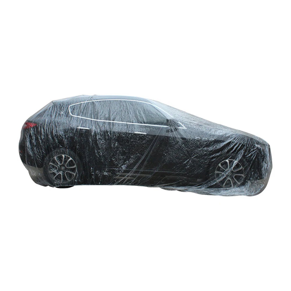 

Universal Cover Waterproof Dustproof Disposable Size M-XL Transparent Plastic Car Covers for Volkswagen BMW Auto