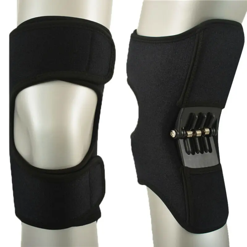 Unisex 1 Pair POWER LEG Kneepad NEW Power Joint Support For Mountaineering Squat Sports Knee Pads Protection Spring Force | Спорт и