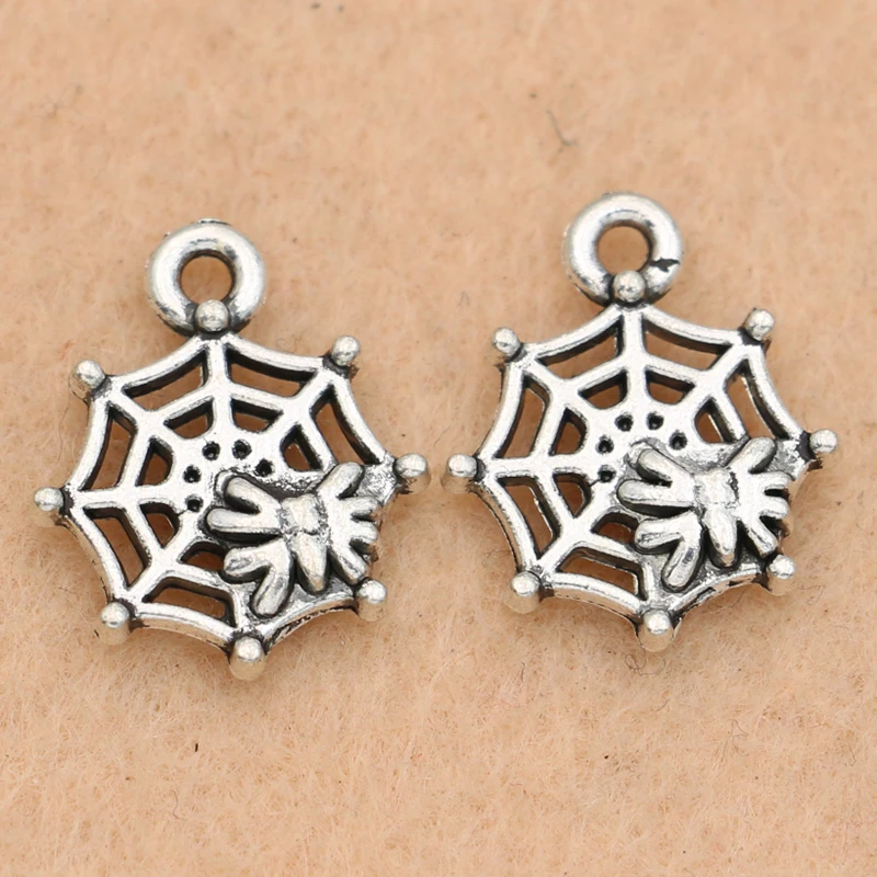 

10 шт. паук очарование кулон античные с серебристым покрытием ювелирные изделия аксессуары "сделай сам" для изготовления браслет аксессуары ...