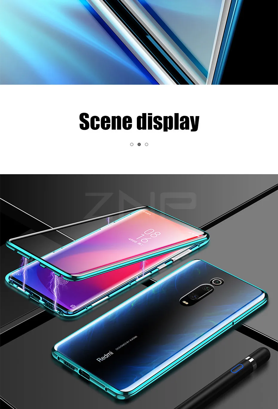 ZNP Магнитный адсорбционный металлический чехол для телефона для Xiaomi 8 9 SE 9T Pro двухсторонний стеклянный Магнитный чехол для Redmi Note 7 K20 Pro чехол s