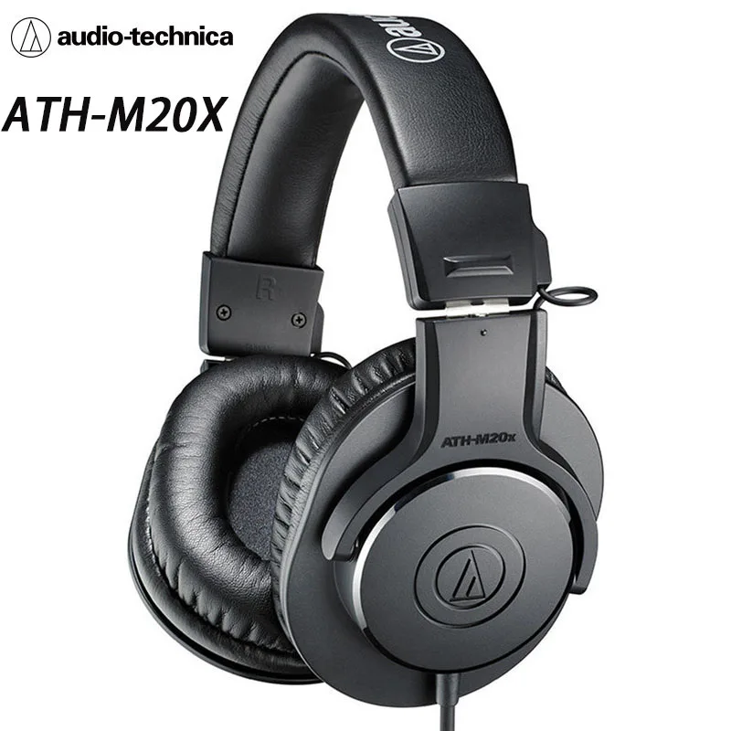 

Original Audio Technica ATH-M20X atr2100usb Computer PC Head-mounted Professional Recording Monitor Headphones