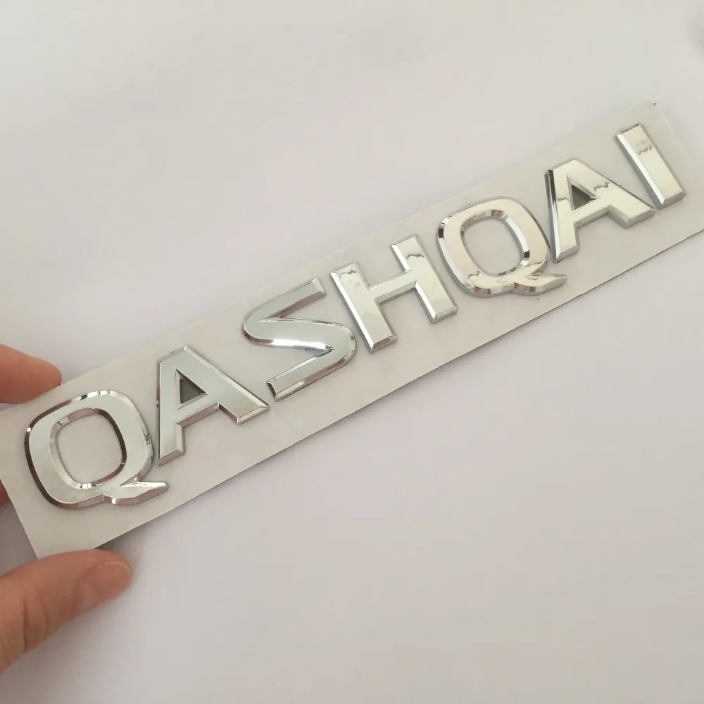 1 шт. 3D ABS QASHQAI Автомобильная буква задняя зеркальная эмблема значок наклейка