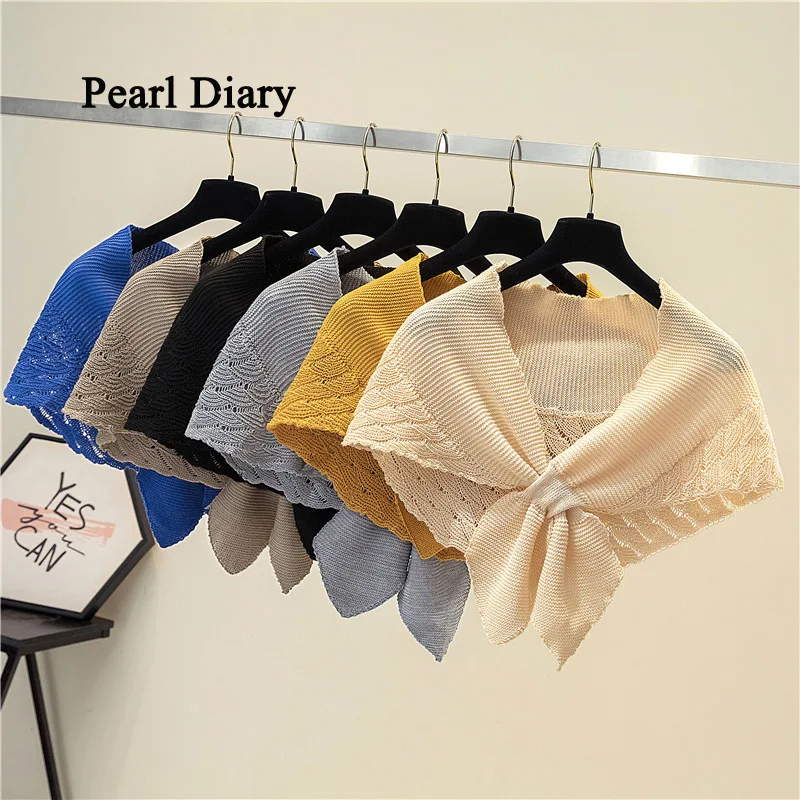 

Pearl Diary Japan Style The Shawl Crow's Feet Women's Scarf Spring Summer To Protect The Cervical Spine Take The Shoulder Scarf