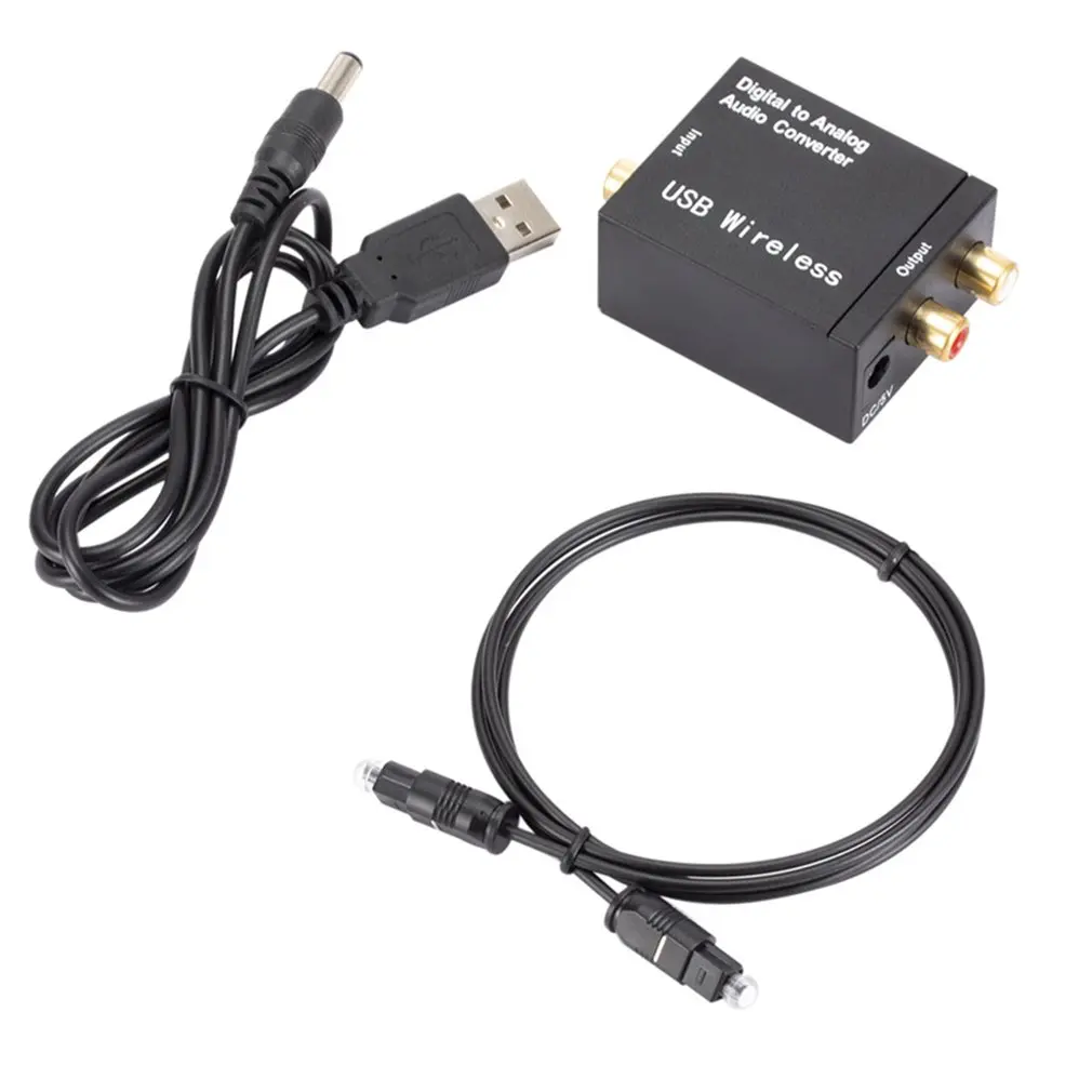 

Digital To Analog Audio Converter Optical Fiber Coaxial Signal To Analog DAC Spdif Stereo Amplifier Decoder Converter