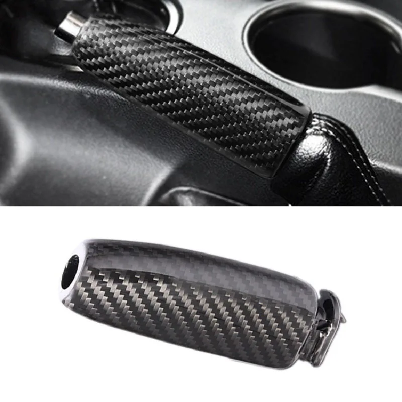 

Carbon Fiber Car Handbrake Cover Carbon Fiber Handle Protector Replacement For Ford Mustang 2015 2016 2017 2018 2019 2020
