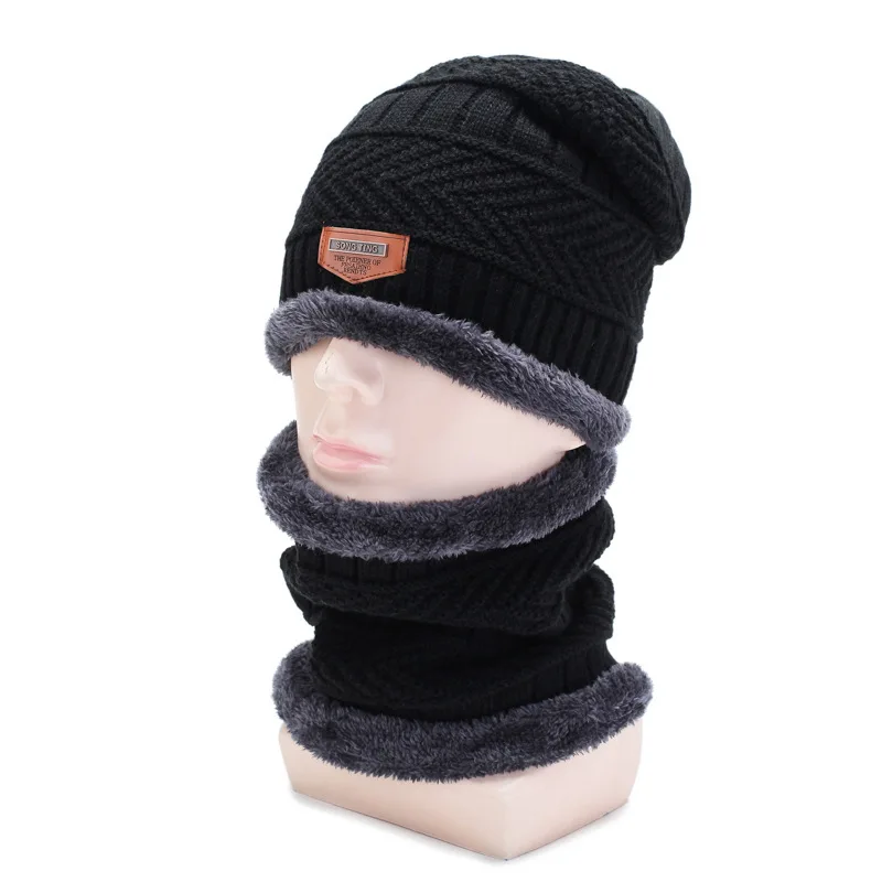 

New Winter Beanie Hat for Men Knitted Hat Winter warm Cap Beanie Women Thick Wool Neck Scarf Cap Balaclava Mask Bonnet Hats