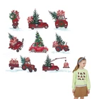 Нашивка на одежду для рождественской елки, детский наряд сделай сам для всей семьи, переводная наклейка на одежду, Декор, уровень А, Рождественская елка, грузовик