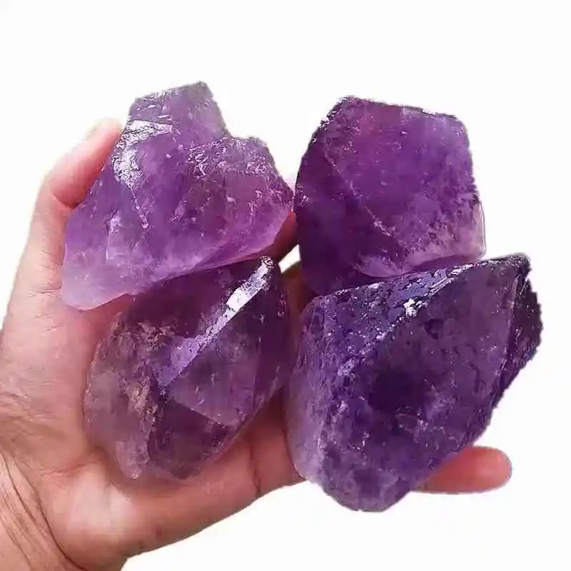

MOKAGY Natural Raw Rough Amethyst Quartz Crystal Point Healing Stone 1pc