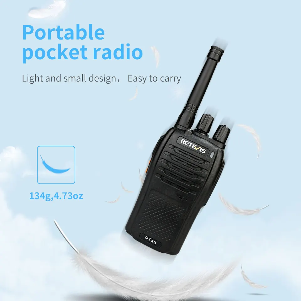 Рация RETEVIS RT46 6 шт. PMR Radio PMR446 FRS Портативное двухстороннее радио VOX Зарядка Micro USB