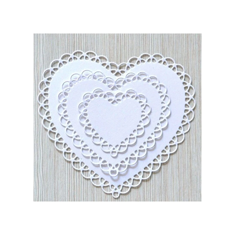 Скрапбукинг кружева металл сердечки резки штампы новые 2019 ремесло Рождество