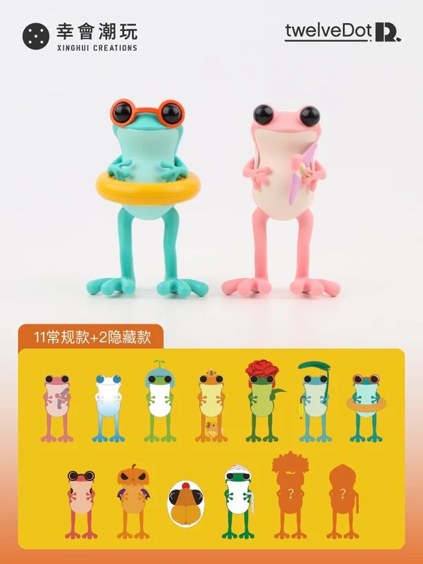 Xinghui creaciones acci&oacute;n arte figurativo juguetes estatuilla TwelveDot Apo ranas sorpresa caja ciego Caja de Regalos coleccionables Decoraci&oacute;n-1