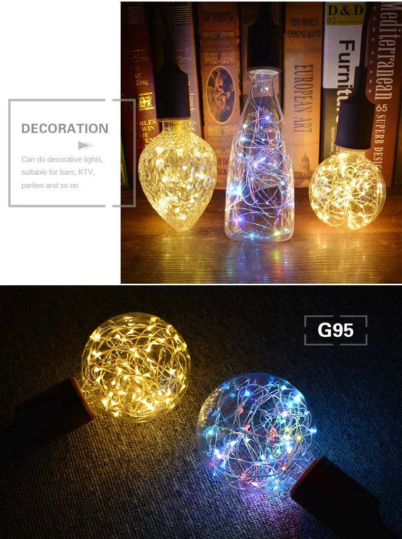 RGB/теплый белый медный светодиодный светильник, праздничный свет для Нового года, Рождественское украшение для дома, сказочные лампы, лампа для внутреннего ночного освещения