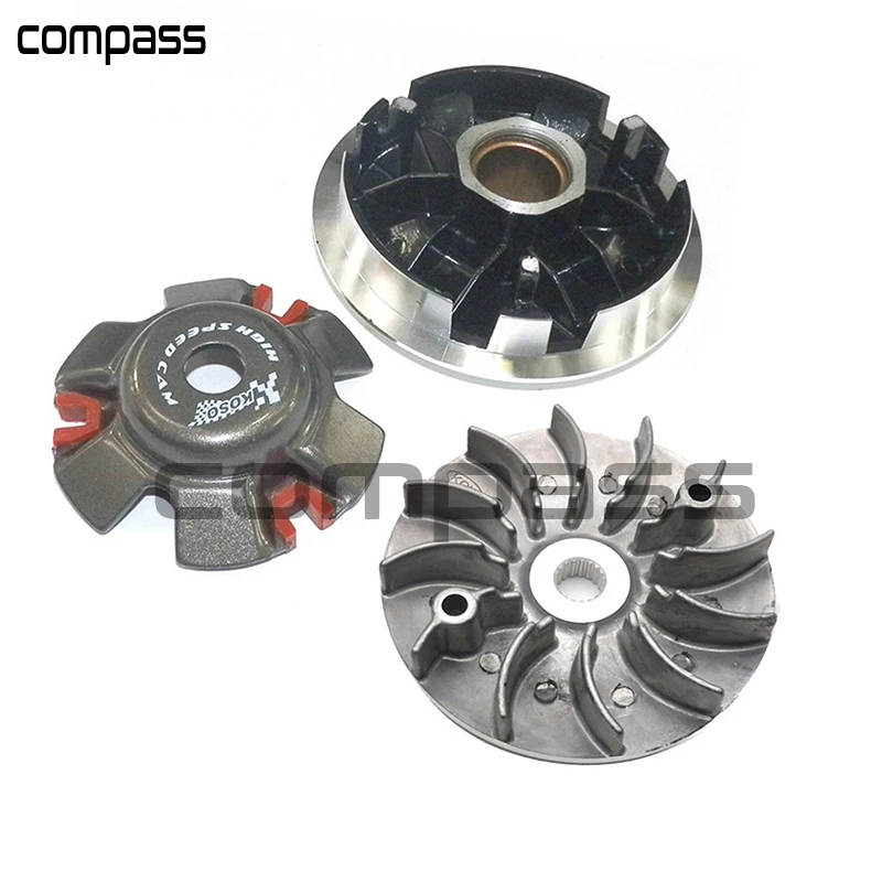 

High Performance Sport Racing Variator Front Clutch + Drive Face Fan fo for GY6 125cc 150cc Scooter 152QMI 157QMJ