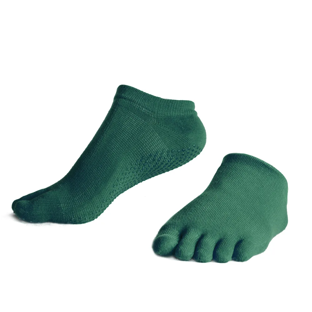 Women Yoga Socks Anti-slip Five Fingers Men Cotton Sport Fitness Pilates Professional Breathable | Спорт и развлечения