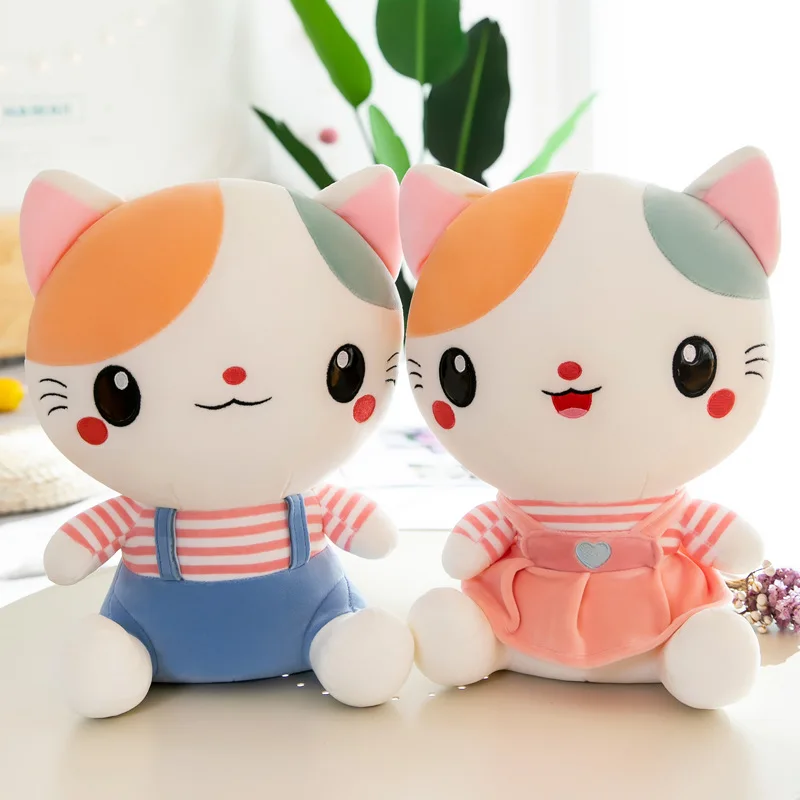 

Free ship 35/45cm stuffed toys cat doll pillow hugs kawaii plush toy cute soft chidlren girls and boys christmas birthday gift